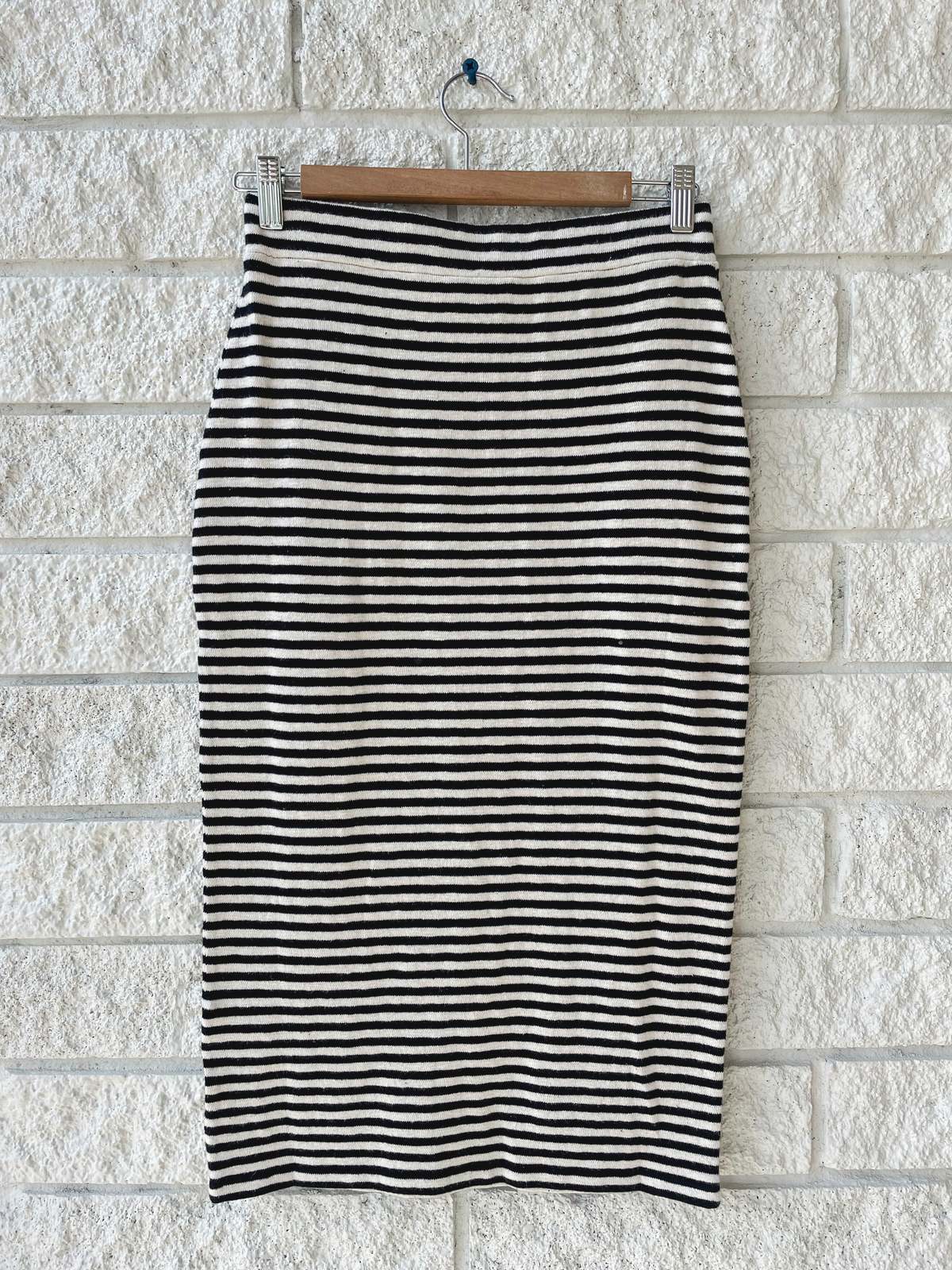 Clare V. Le Tube Skirt - Black/Cream - Image 2 of 4