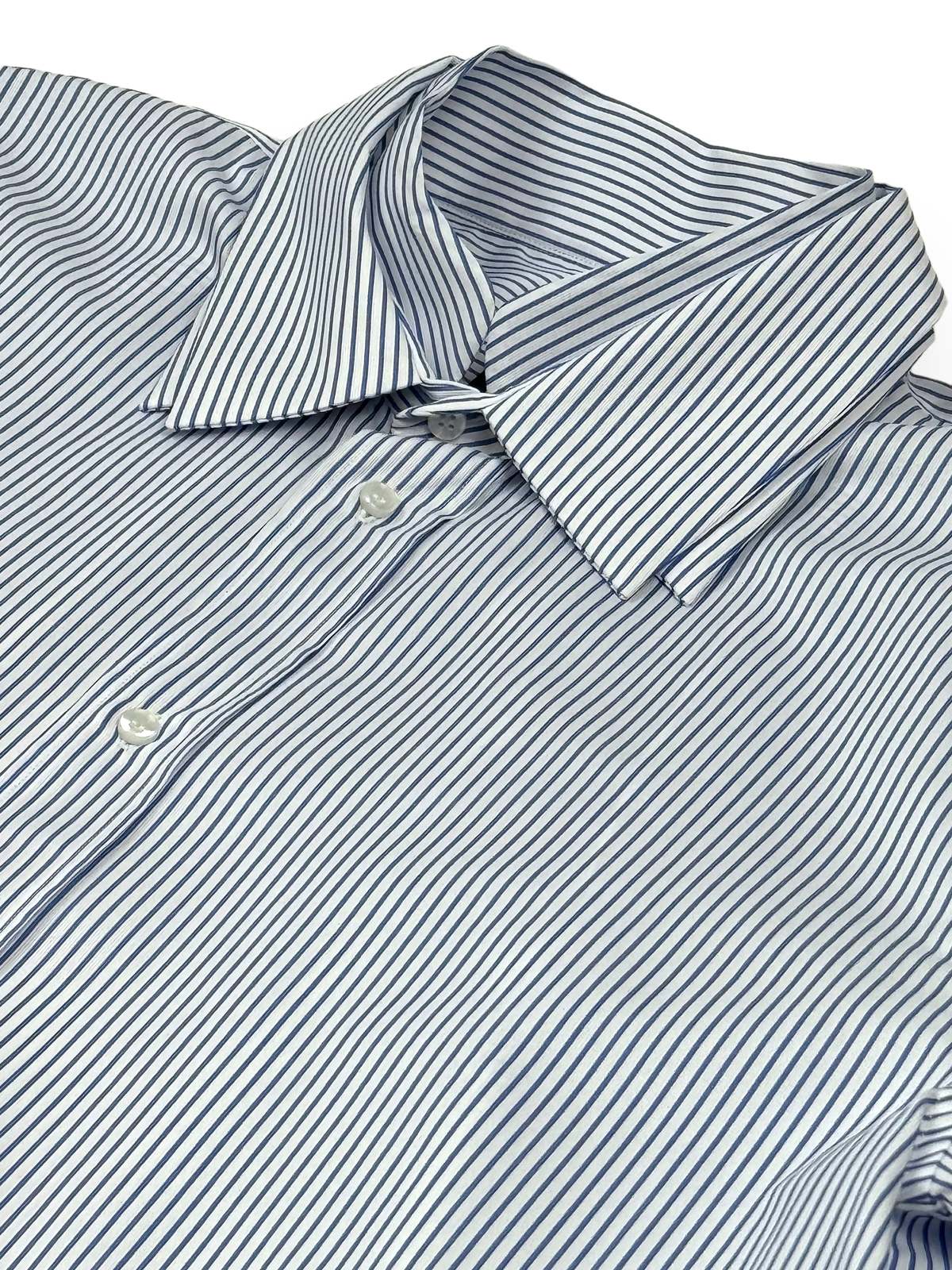 _J.L - A.L_ TRIPLE COLLAR SHIRT - White/Blue | Garmentory