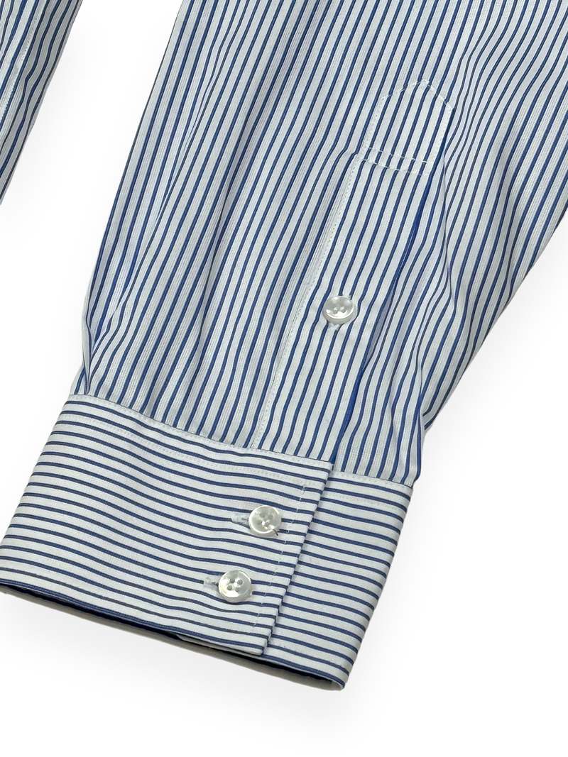 _J.L - A.L_ TRIPLE COLLAR SHIRT - White/Blue | Garmentory