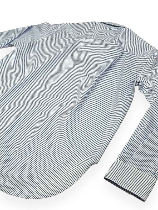 _J.L - A.L_ TRIPLE COLLAR SHIRT - White/Blue | Garmentory