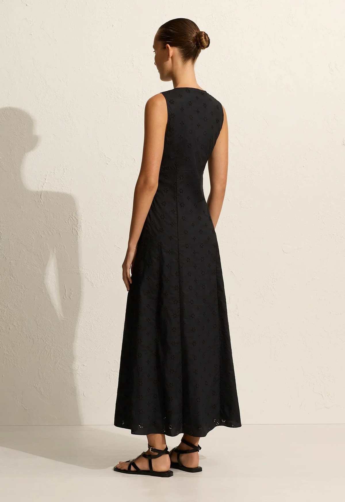 Matteau Broderie Plunge Dress - Black - Image 4 of 4