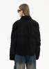 Ke Tto Men CUT OUT SUEDE LEATHER JACKET - BLACK - Thumbnail 2