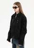 Ke Tto Men CUT OUT SUEDE LEATHER JACKET - BLACK - Thumbnail 3