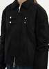 Ke Tto Men CUT OUT SUEDE LEATHER JACKET - BLACK - Thumbnail 4
