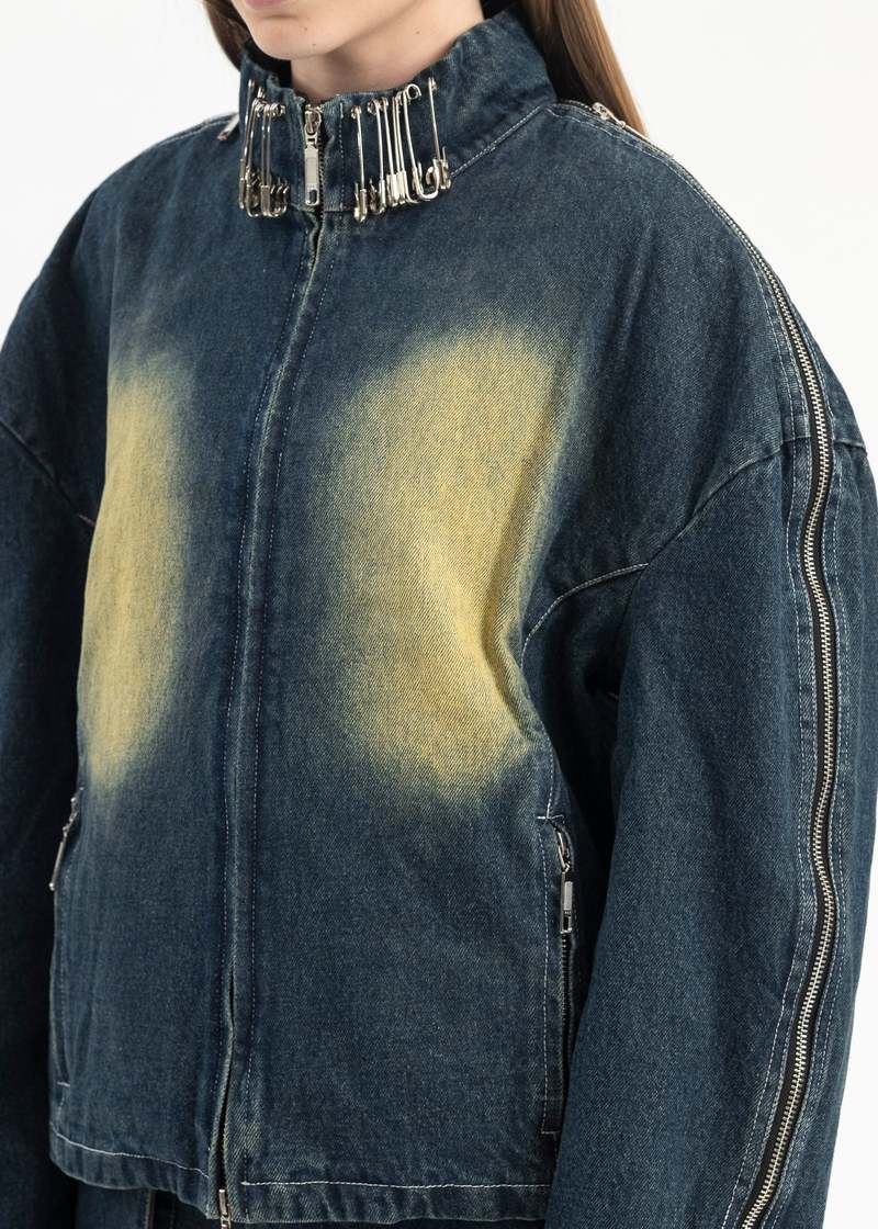 Ke Tto Men WASH PINS DENIM JACKET BLUE Garmentory