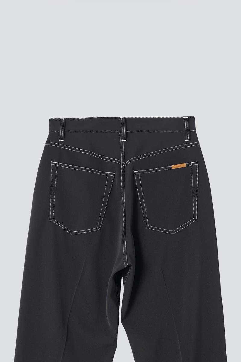 yoke 5P WIDE LEG STRAIGHT PANTS