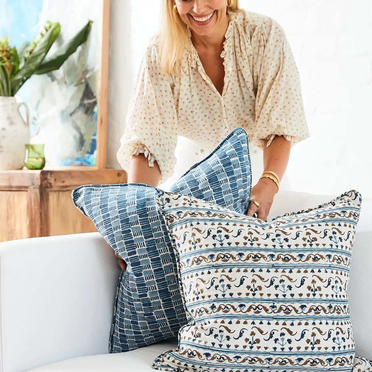 Walter G. Formosa Azure Pillow - Blue Multi - Image 1 of 2