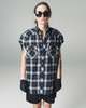 TAKAHIROMIYASHITA The Soloist. Cut Off Sleeve Western Shirt - Black - Thumbnail 1