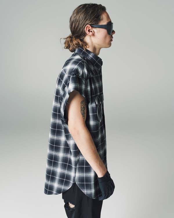 トップス The Soloist western shirts TAKAHIROMIYASHITA The Soloist. Cut Off Sleeve Western Shirt