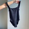 Hunza G Square Neck One Piece - Black - Thumbnail 3