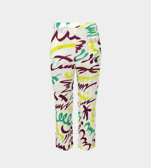 Pleats Please by Issey Miyake Fizzy Pleated Pants - White | Garmentory