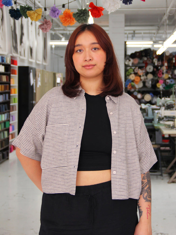 Eve Gravel Loonie Shirt - Natural/Black Stripes