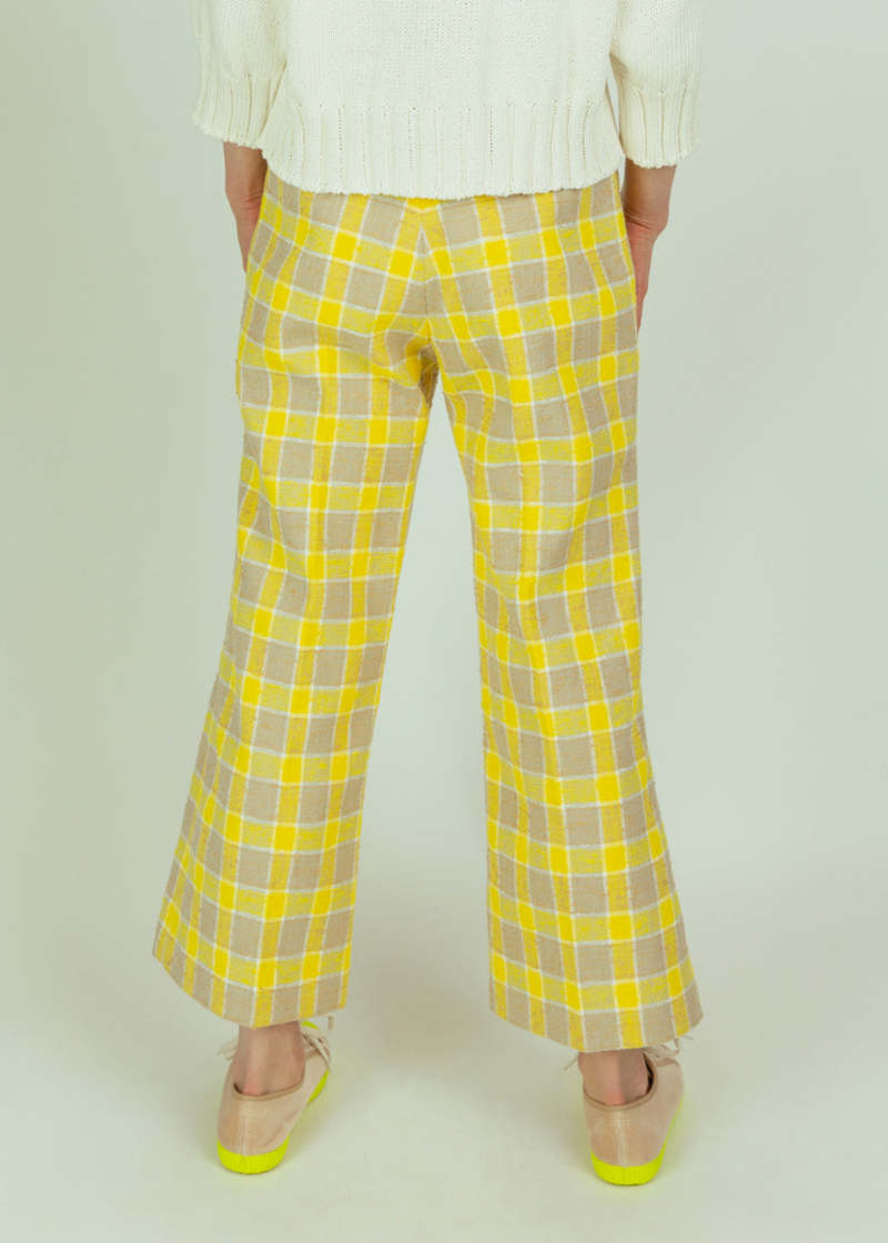Check Trousers Yellow Trousers Topshop Smythe Cropped Pant Yellow