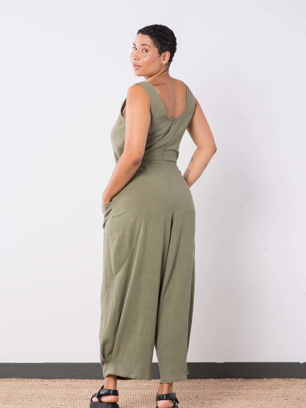 Jennifer Glasgow Clover Jumpsuit - Sage Jennifer Glasgow Clover Jumpsuit - Sage