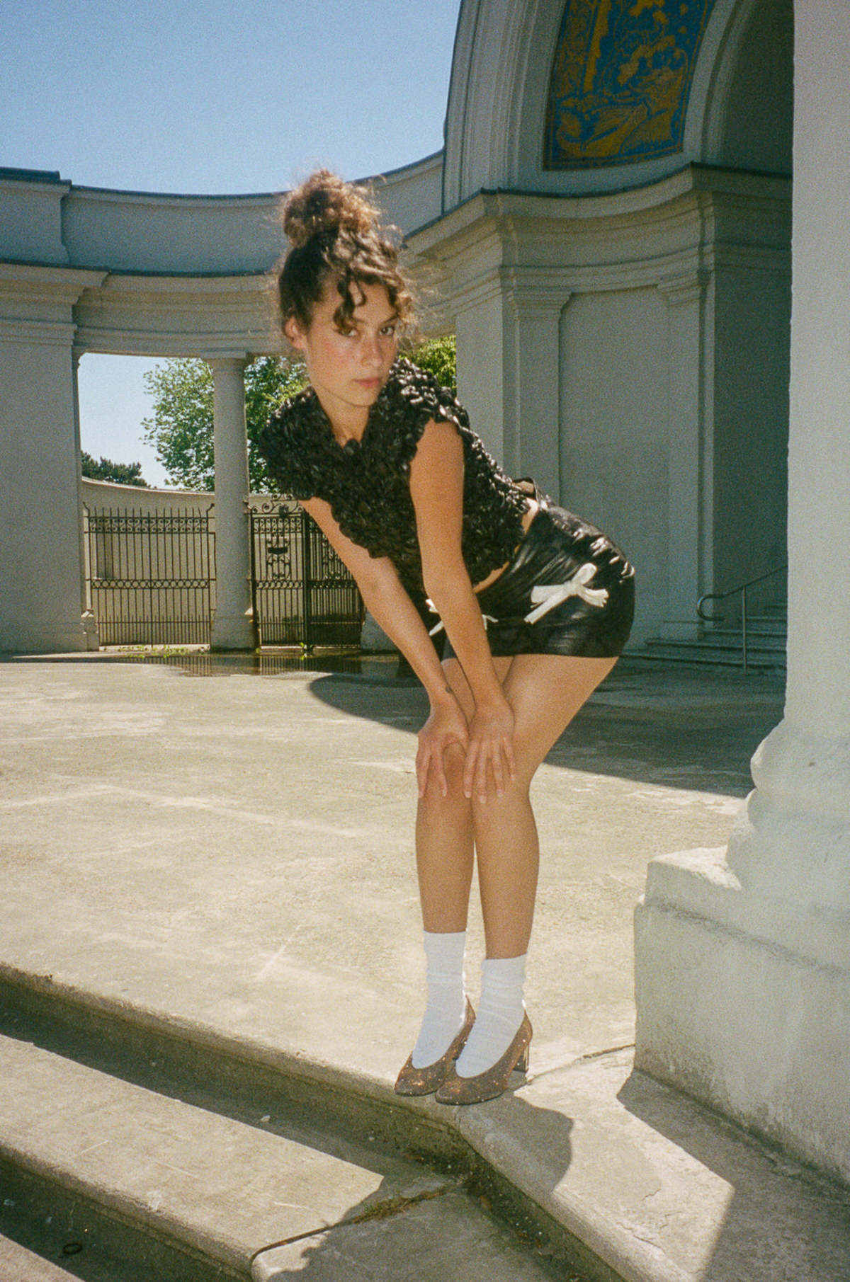 Super Yaya Alexa Mini Skirt - Black/Off White Bows | Garmentory