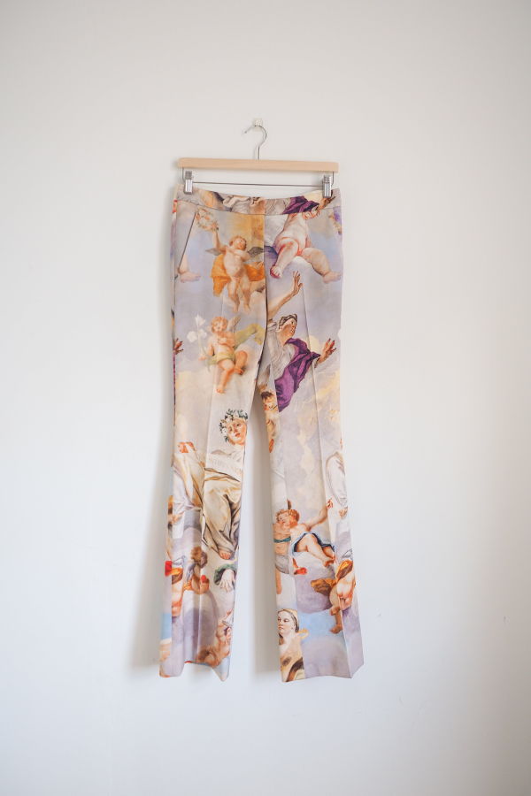 Moschino Couture Cherub Renaissance Print Trousers - Multi