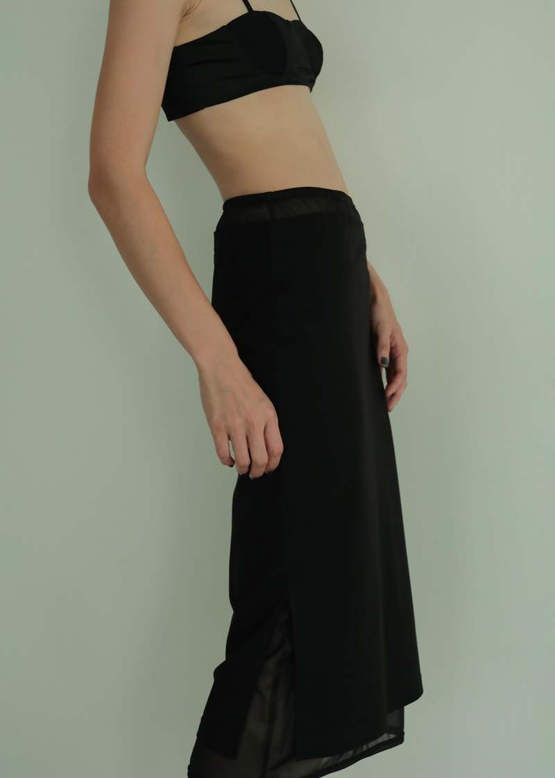 新品 little suzie Sheer Layerd Midi Skirt Sheer Layered Midi Skirt (ls42418S)