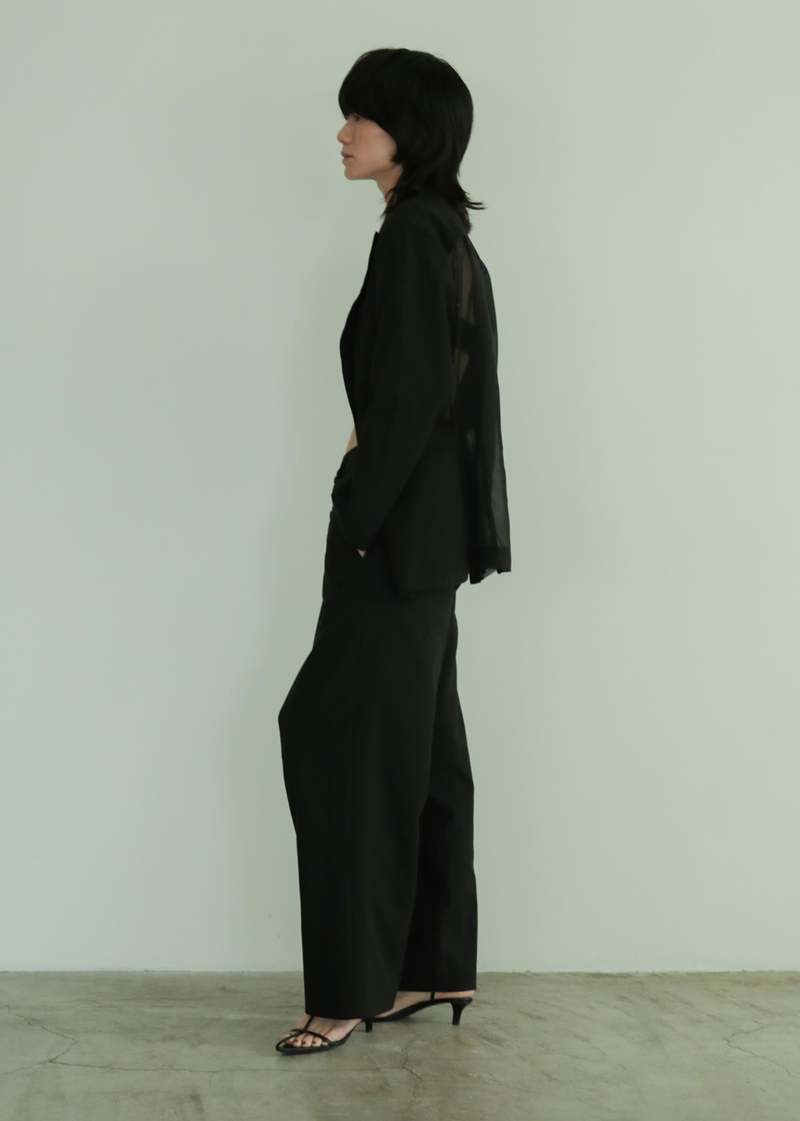 LITTLE SUZIE Sheer Back Blazer - Black | Garmentory