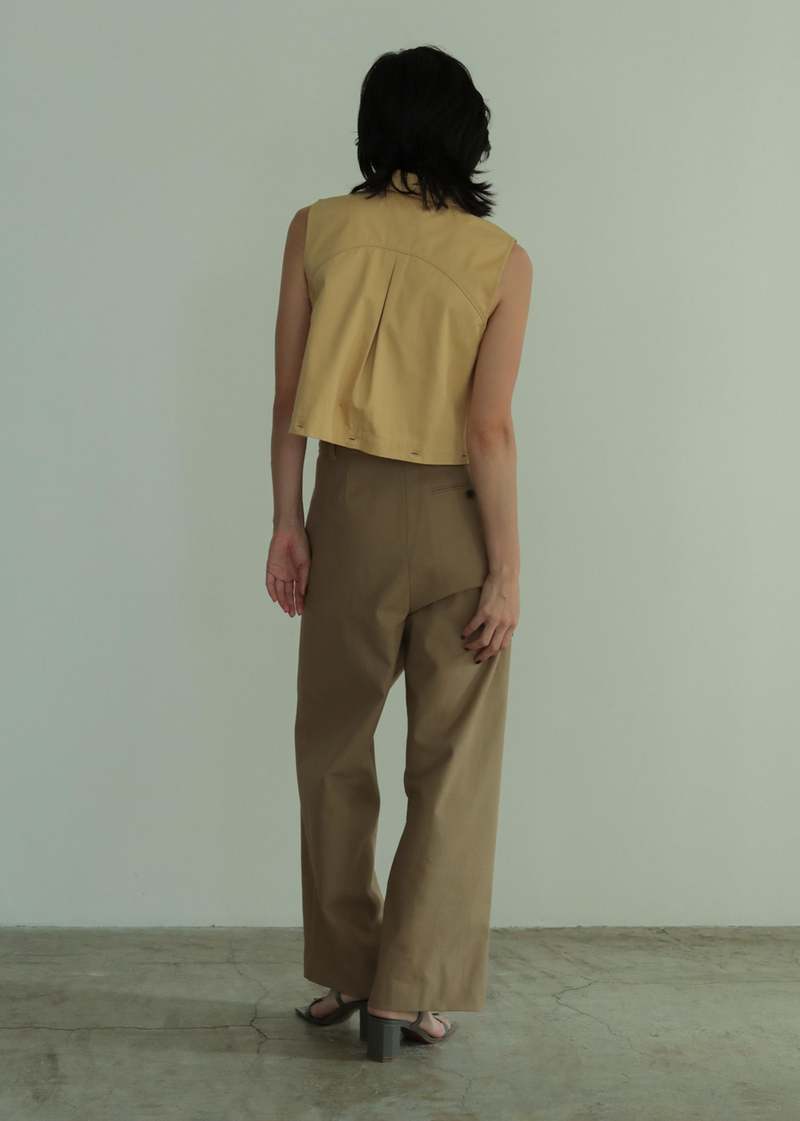 LITTLE SUZIE Fold-over Trouser - Tan