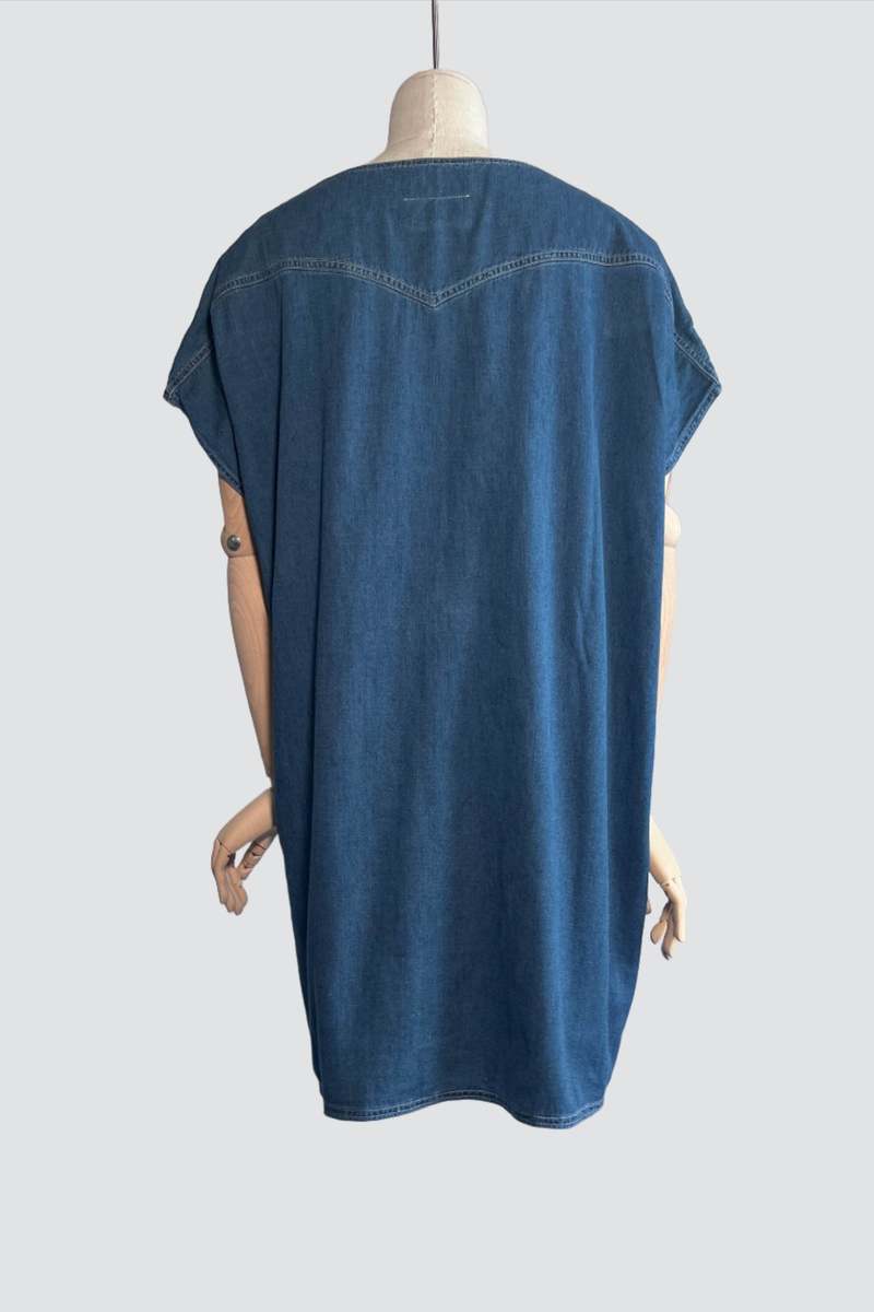 Maison Margiela Short Denim Dress - Dark Blue | Garmentory