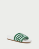 Loeffler Randall Henri Crochet Raffia Sandal - Green/White - Thumbnail 1