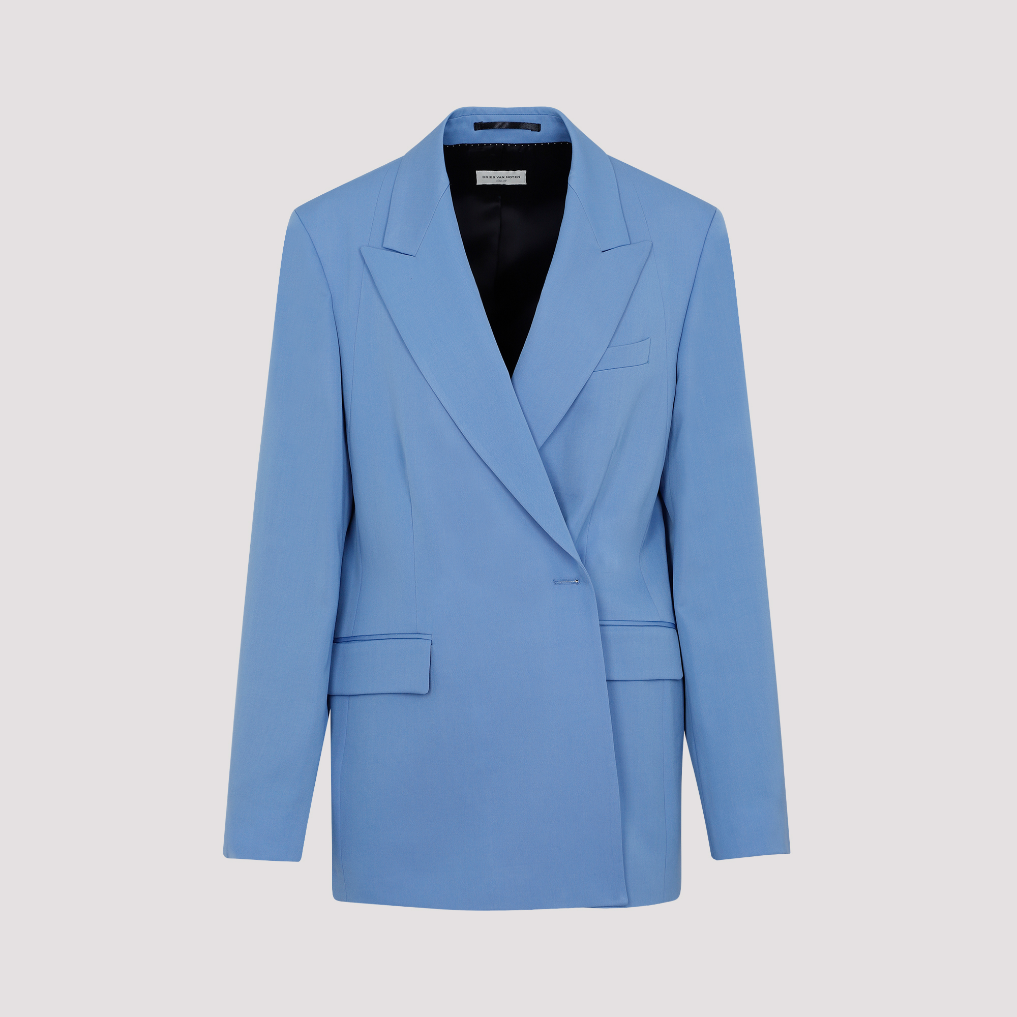 ジャケット Dries Van Noten Dries Van Noten Wool Beno jacket Dries Van Noten Wool Beno Jacket - Light Blue | Garmentory