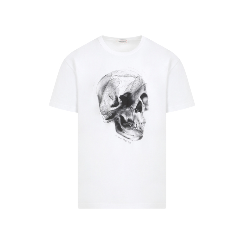 Alexander McQueen Dragonfly Skull T-Shirt - White/Black