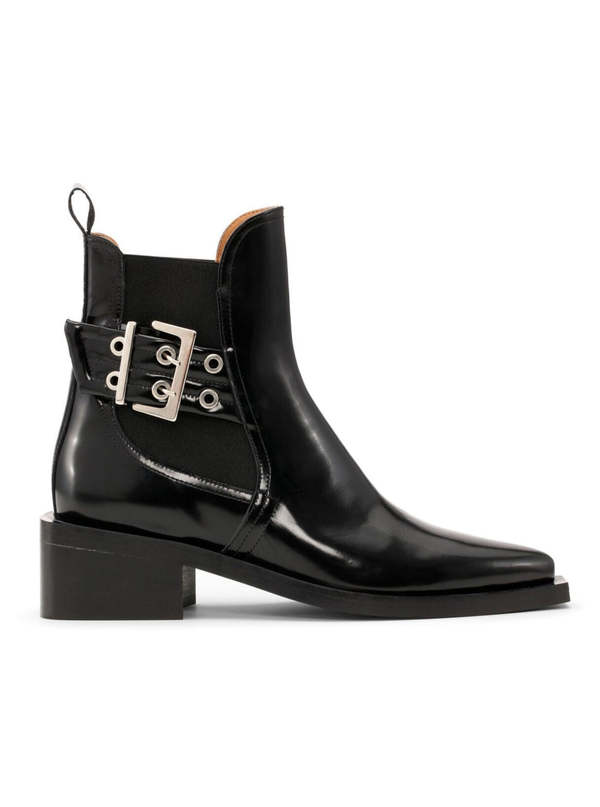 【送料&関税込】Ganni Ankle Boots With Elastic\\n\\nchelsea Chunky-Buckle-Chelsea-Boots-