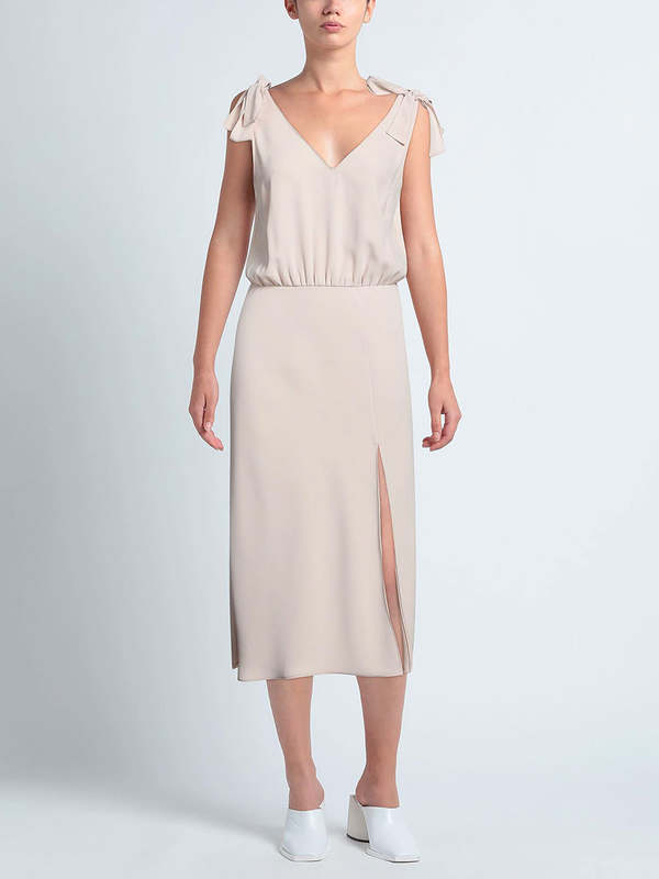 Amanda Uprichard Josephina Midi Dress - Bone | Garmentory