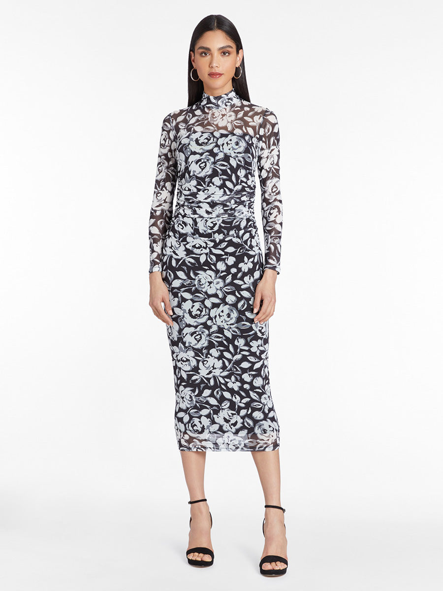 long sleeve leopard print dress Bad Girl Wiggle Dress in Leopard