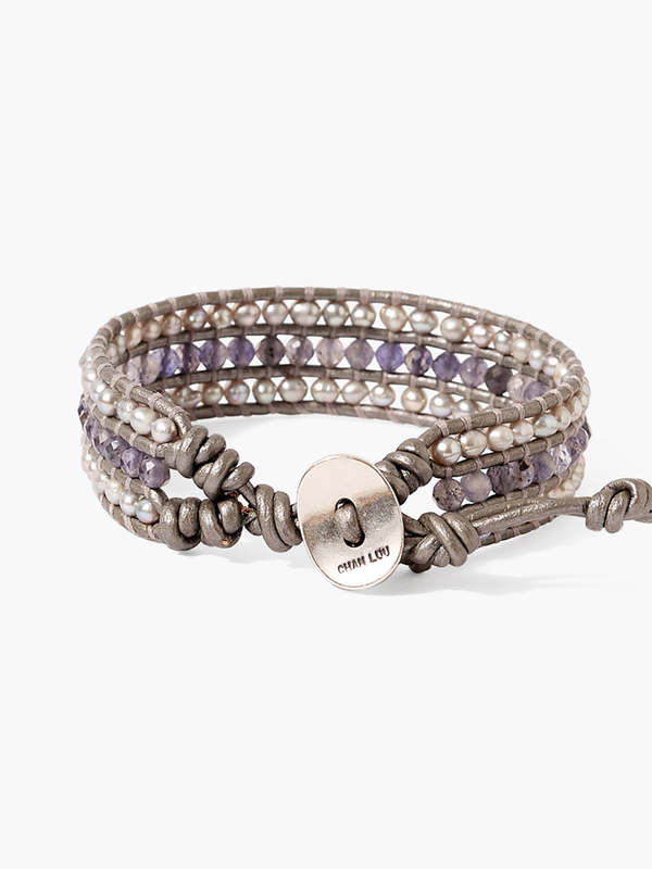 Chan Luu Sedona Single Wrap Bracelet - Grey Pearl | Garmentory