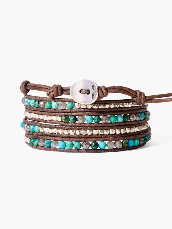 Chan Luu Five Wrap Bracelet Turquoise Mix