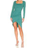 Susana Monaco Wrap Bottom Dress - Teal - Thumbnail 4