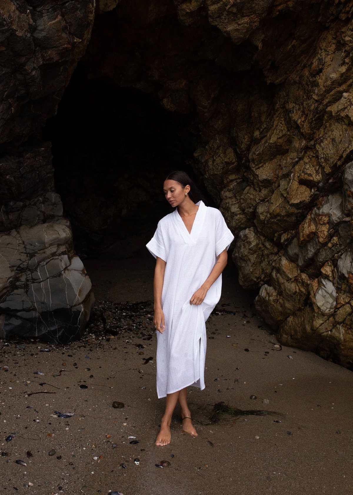 honest cotton tulum dress Tulum Dress Ecru / L/XL