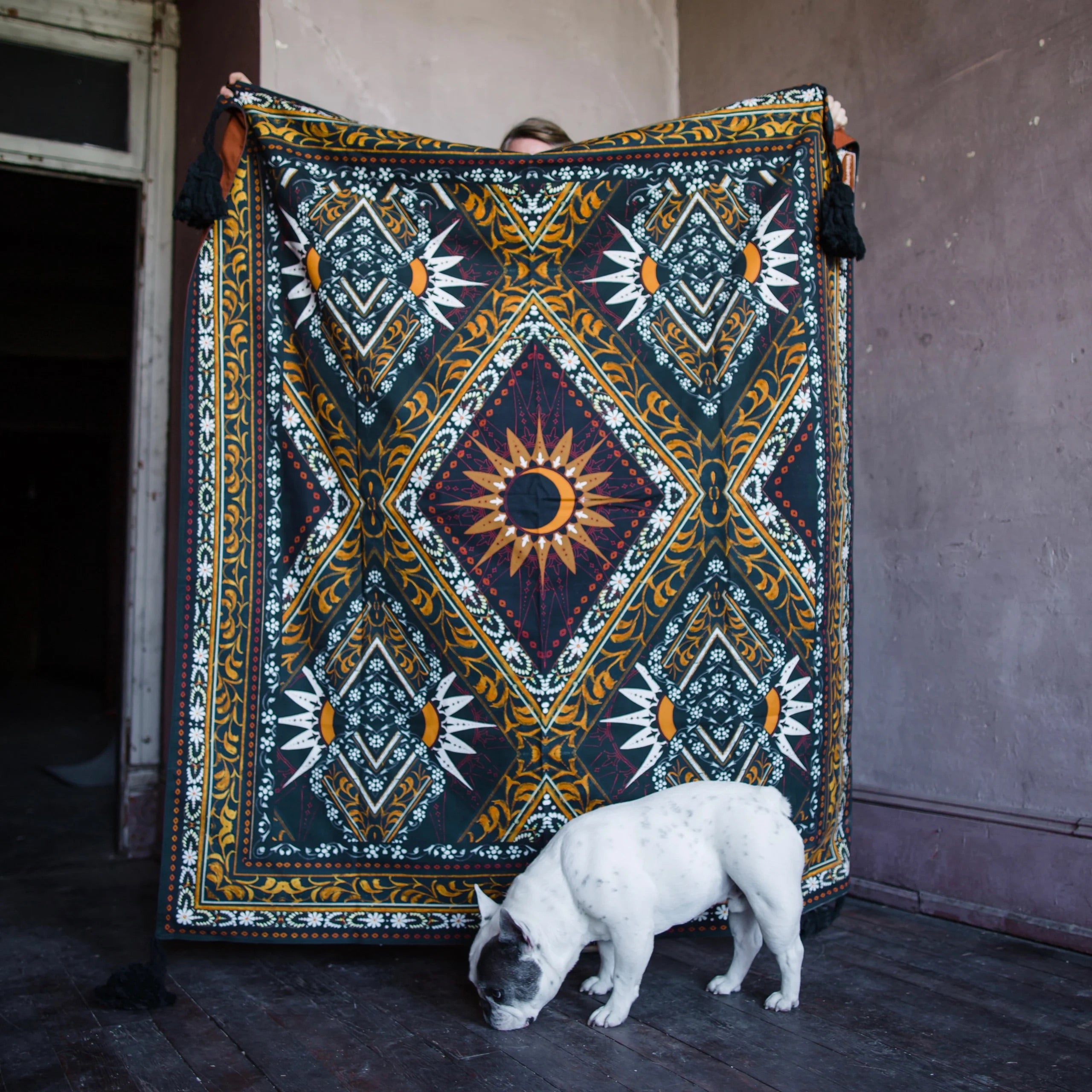 Wandering Folk Moon Shadow Picnic Rug Prints