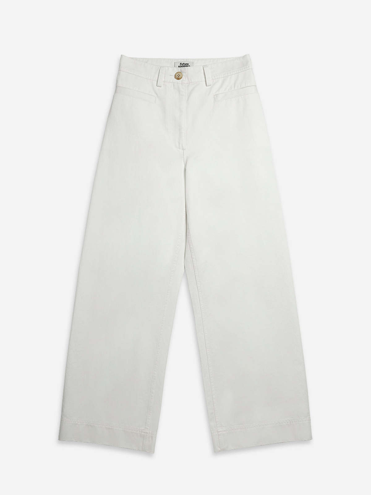 パンツ PRADA Ivory cotton wide-leg pant (P243GUS23112LT F0018) Prada Prada Woman Ivory Cotton Wide-Leg Pant | luosophy