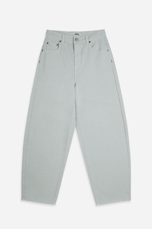 Future Classics High Waisted Barrel Jeans - Flint Grey