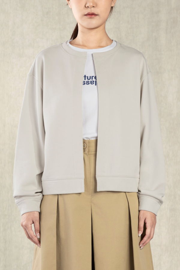 Future Classics Split Cardigan - Stone Grey