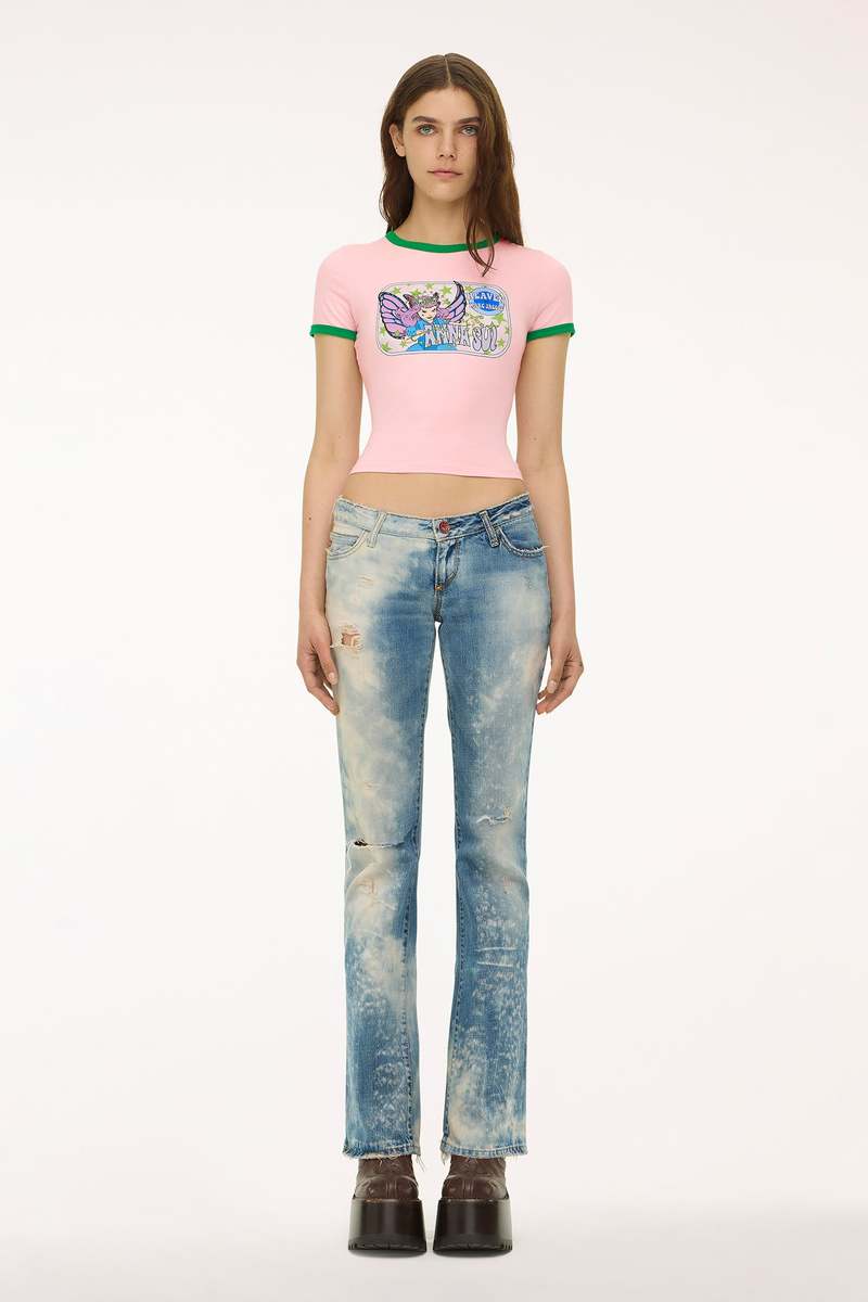Heaven by marc jacobs annasui クロップドTシャツ heaven by marc jacobs クロップドTシャツ フリル アニメ - メルカリ