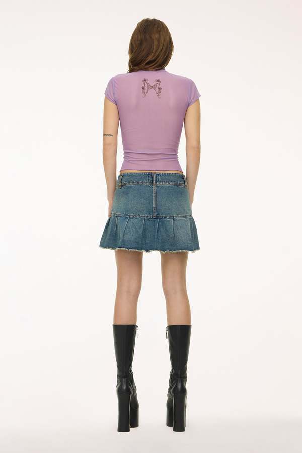 Anna Sui x Heaven by Marc Jacobs Mesh Ties Top - Lilac | Garmentory