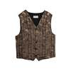 ATTITUDES (Italy) Damask Weave Viscose Blend Paisley Vest Tourmaline - Thumbnail 1