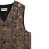 ATTITUDES (Italy) Damask Weave Viscose Blend Paisley Vest Tourmaline - Thumbnail 4