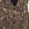 ATTITUDES (Italy) Damask Weave Viscose Blend Paisley Vest Tourmaline - Thumbnail 6