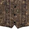ATTITUDES (Italy) Damask Weave Viscose Blend Paisley Vest Tourmaline - Thumbnail 7