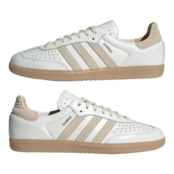 adidas gazelle silver green womens adidas Samba OG Shoes - Men's - Golden Beige / Dark Brown / Gum main image 1