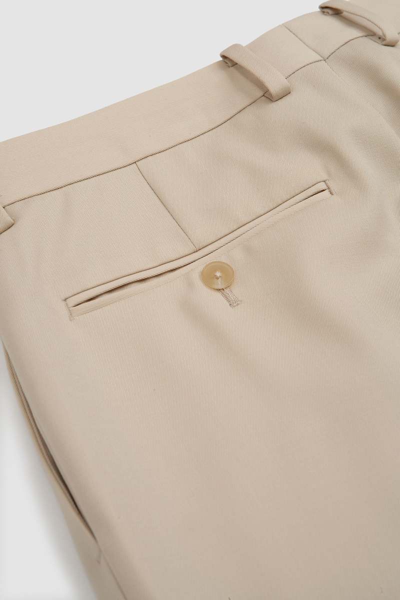 Auralee Wool/Gabardine Two-Tuck Slacks - Ivory | Garmentory