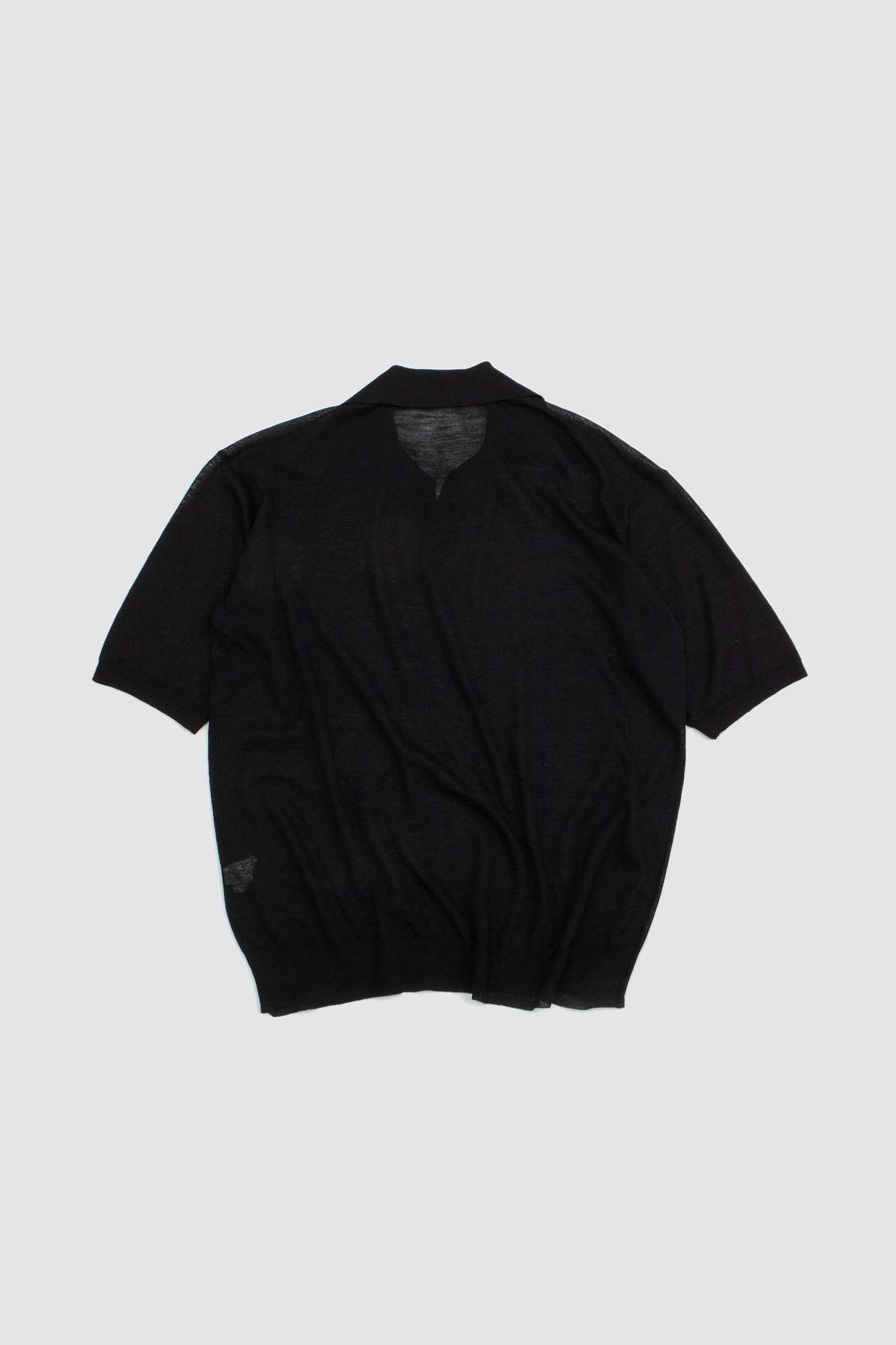 トップス SKIPPER KNIT POLO CHARCOAL/ XS Cotton Silk Knit Skipper Polo in Charcoal – Brooklyn Tailors