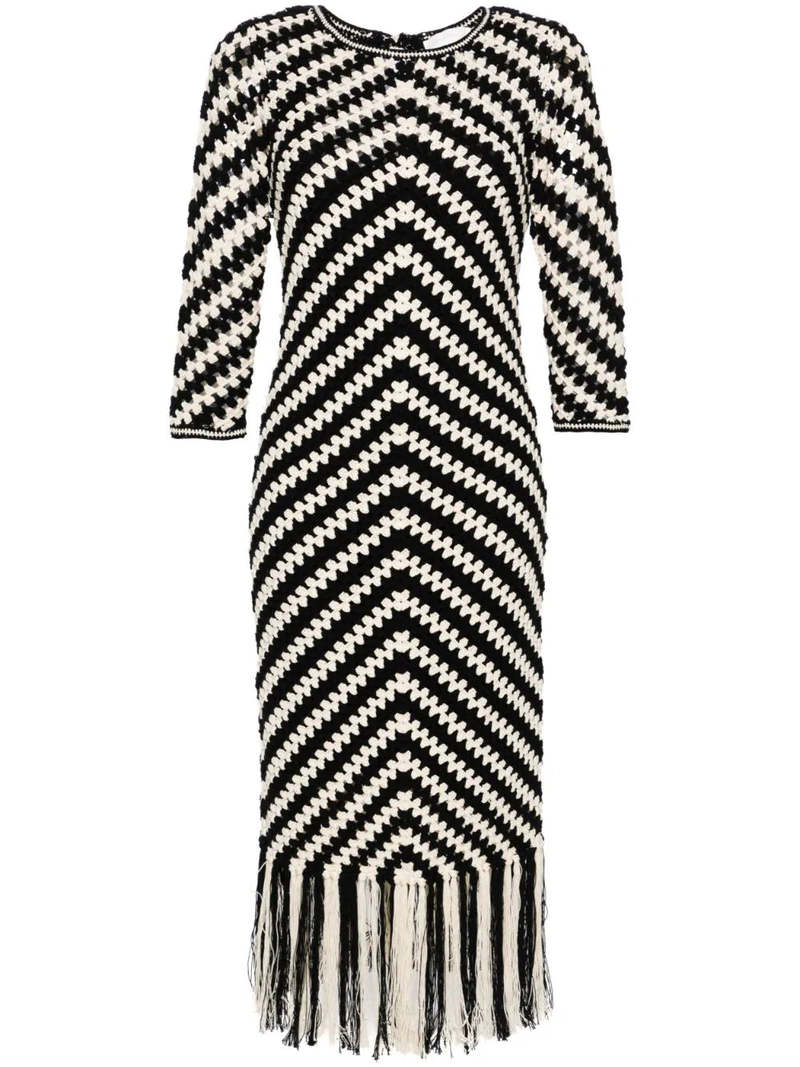black and white chevron dress Black + White Chevron Maxi Dress – Tin Roof Vintage