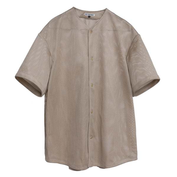 HED MAYNER (Israel) Double Mesh Polyamide Baseball Jersey Beige : L