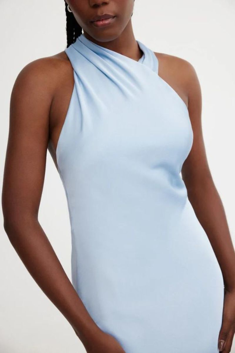 navy blue dress for baby girl Yukiko Noritake x Anthropologie One-Shoulder Mini